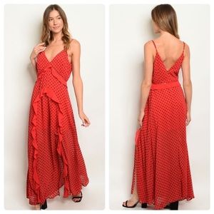 SEXY RED AND BLACK DRESS SIZE M